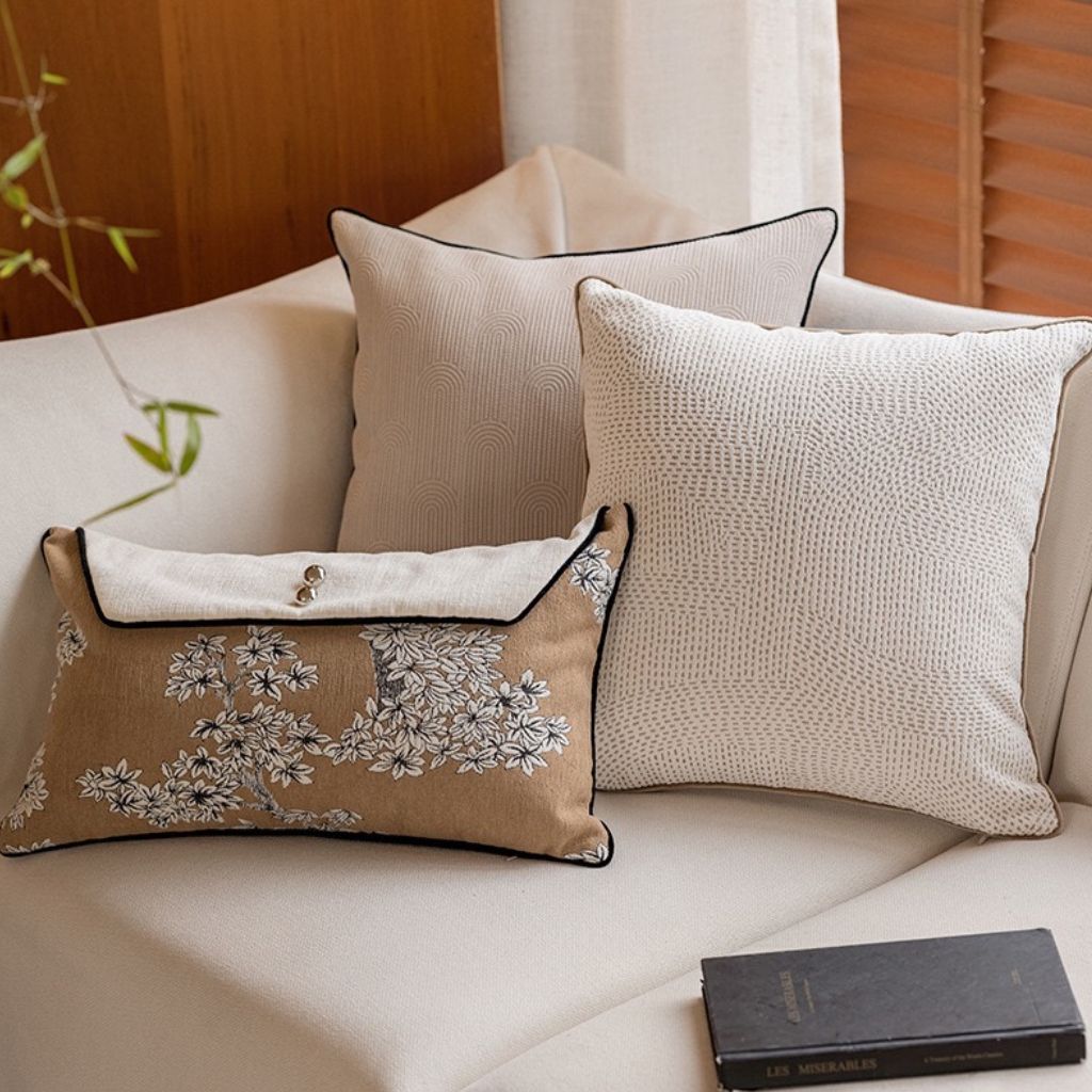 Latte Arched Elegance Throw Pillow Cover