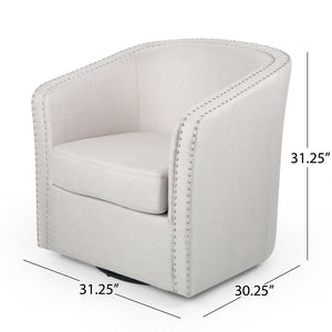 Leily Contemporary Fabric Swivel Chair