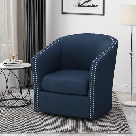 Image of Leily Contemporary Fabric Swivel Chair