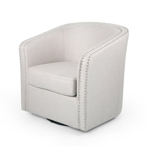 Leily Contemporary Fabric Swivel Chair