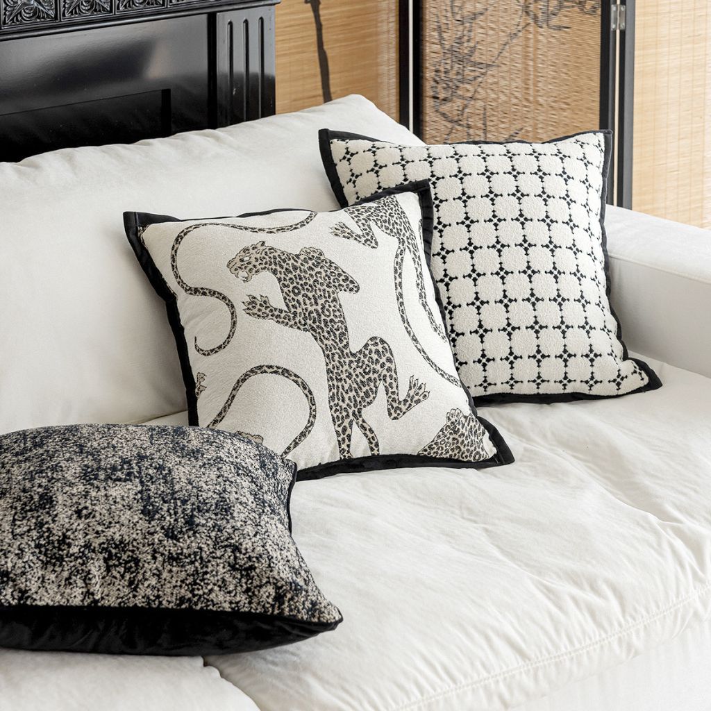 Leopards In Wild Throw Pillow Cover