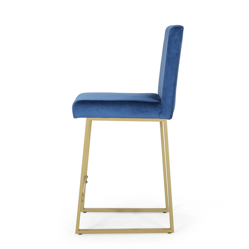 Lexi Modern Velvet Barstools (Set of 2)