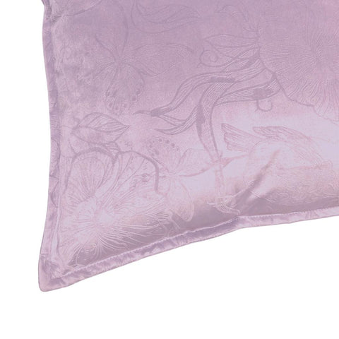 Image of Lilac Floral Embossed Pillow Cover