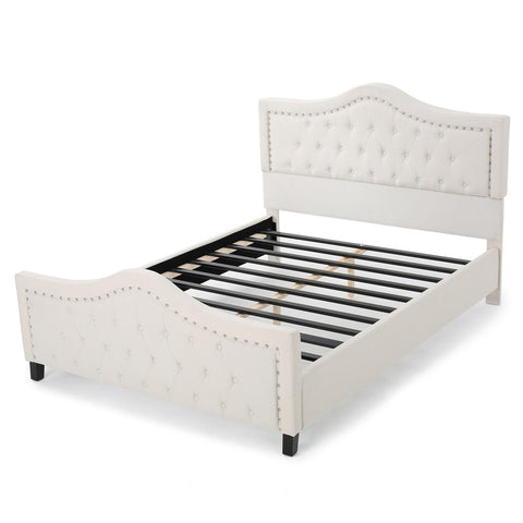 Image of Livi Fabric Fully Upholstered Queen Bed Set