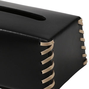 Luxe Faux Leather Tissue Box Cover