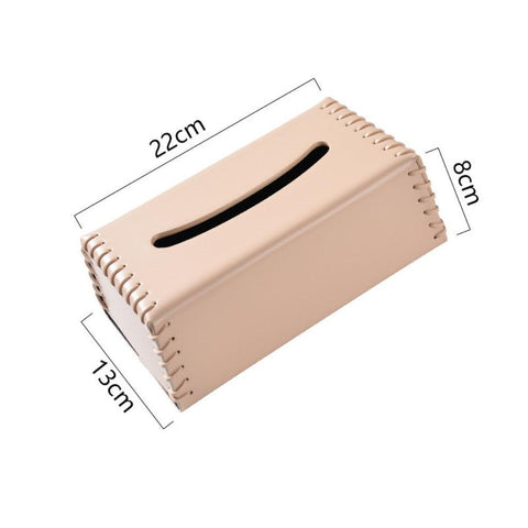 Image of Luxe Faux Leather Tissue Box Cover