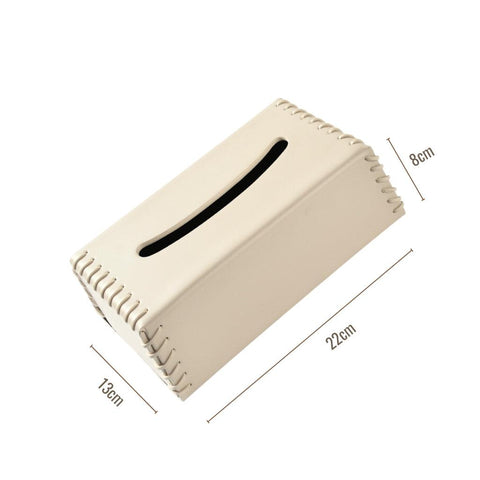 Image of Luxe Faux Leather Tissue Box Cover