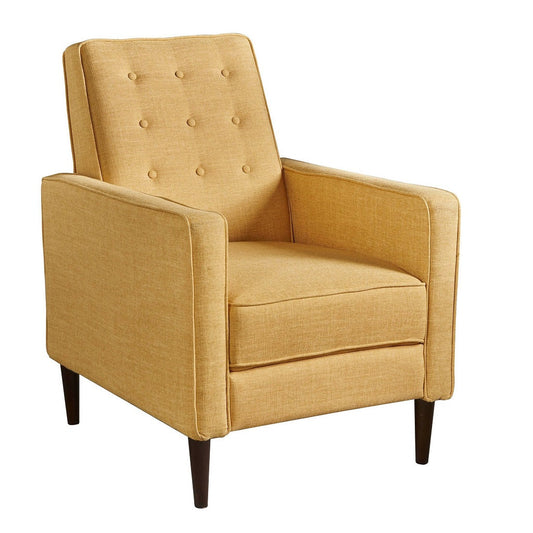 Macedonia Mid Century Modern Tufted Back Fabric Recliner