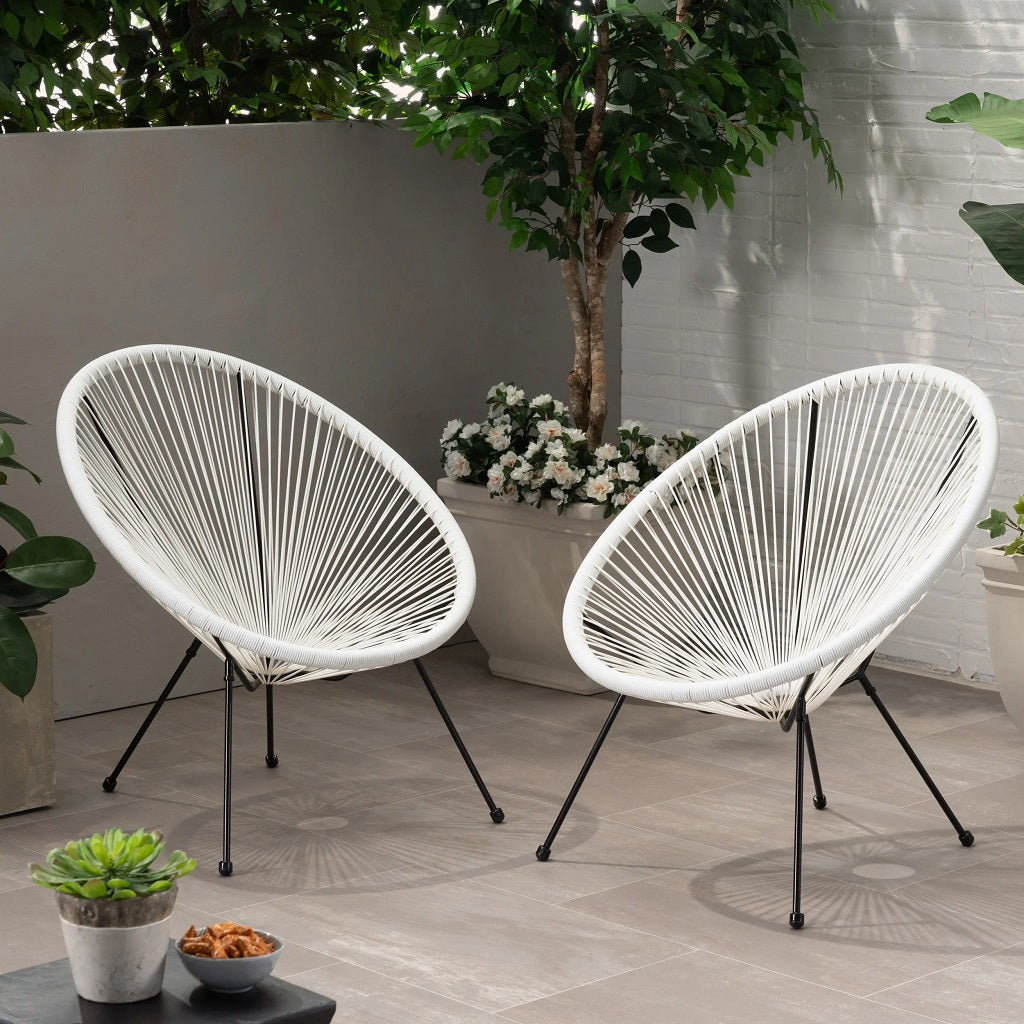 Major Outdoor Hammock Weave Chair with Steel Frame (Set of 2)