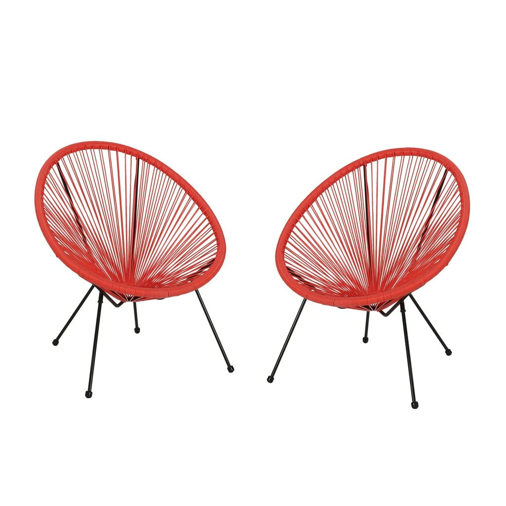 Major Outdoor Hammock Weave Chair with Steel Frame (Set of 2)