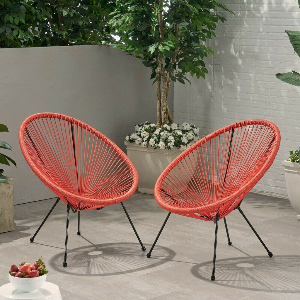 Major Outdoor Hammock Weave Chair with Steel Frame (Set of 2)