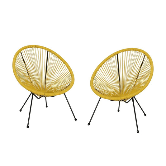 Major Outdoor Hammock Weave Chair with Steel Frame (Set of 2)