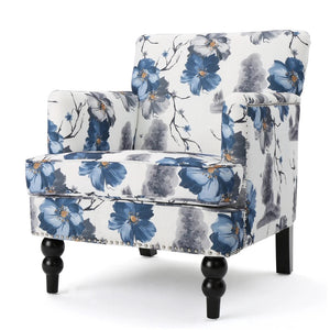 Manon Floral Print Fabric Club Chair