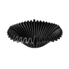 Matte Black Ripple Decorative Bowl