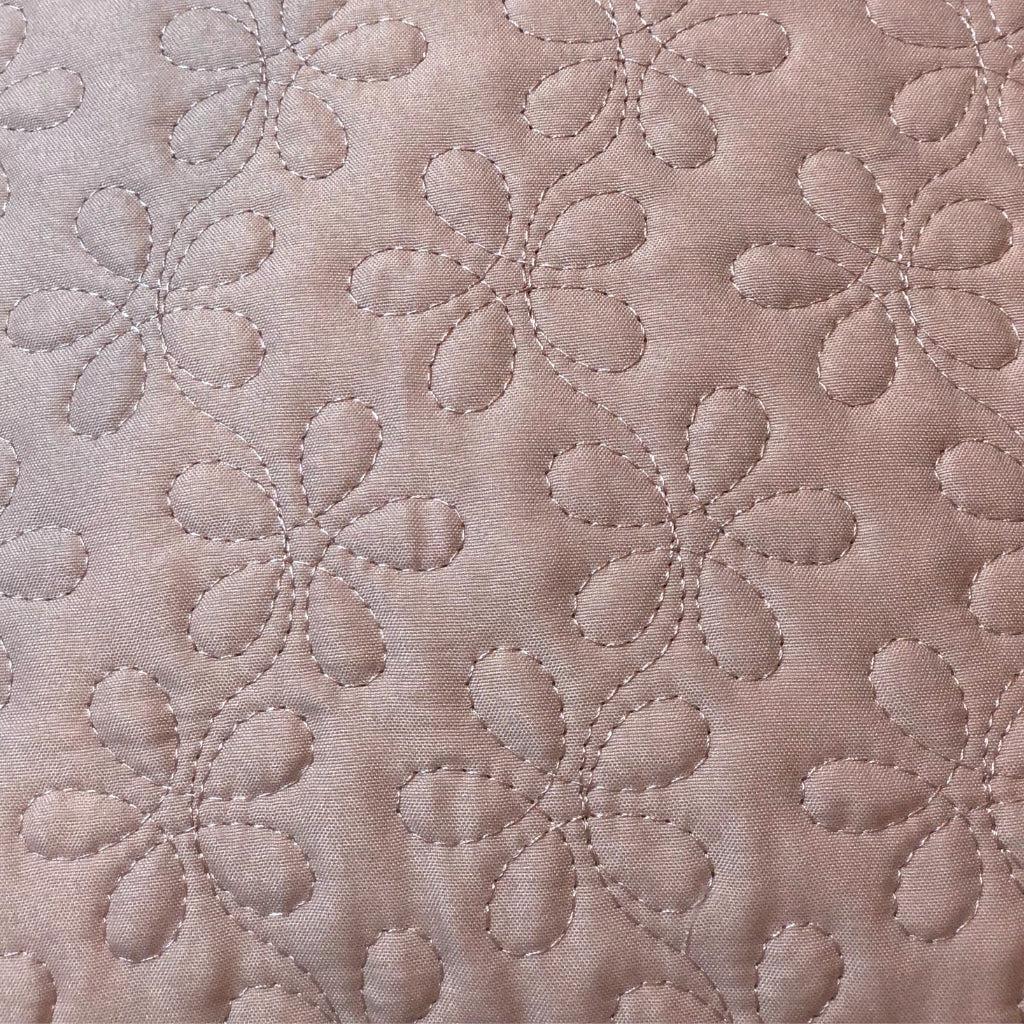 Mauve Floral Embroidered Fringe Throw Pillow Cover