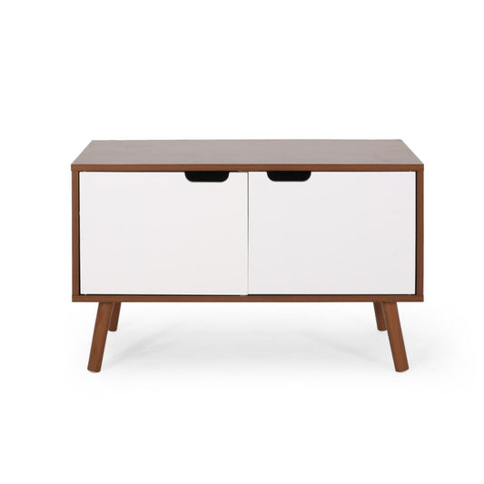Mayleen Mid-Century Modern 2 Door Cabinet w/ Shelves
