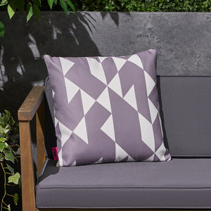 Mayme Outdoor Pillow, 17.75" Square, Abstract Geometric Pattern