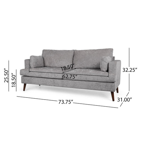 Image of Meadow Contemporary 3 Seater Fabric Sofa