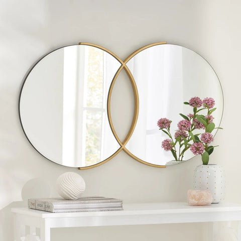 Image of Medlock Modern Glam Overlapping Round Wall Mirror
