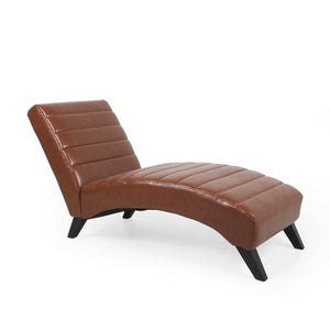 Metter Contemporary Channel Stitch Chaise Lounge