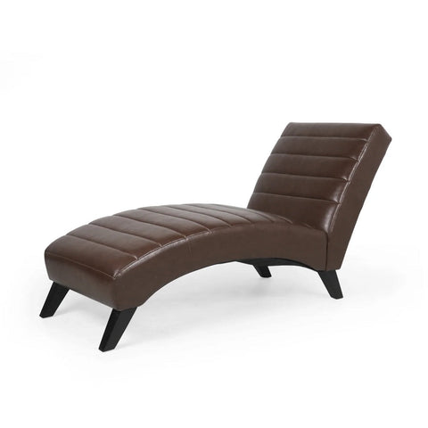 Image of Metter Contemporary Channel Stitch Chaise Lounge