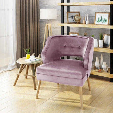 Image of Michaela Mid Century Modern Velvet Accent Chair