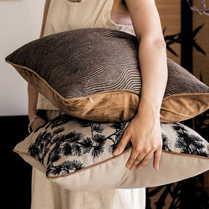 Midnight Pine Throw Pillow Cover