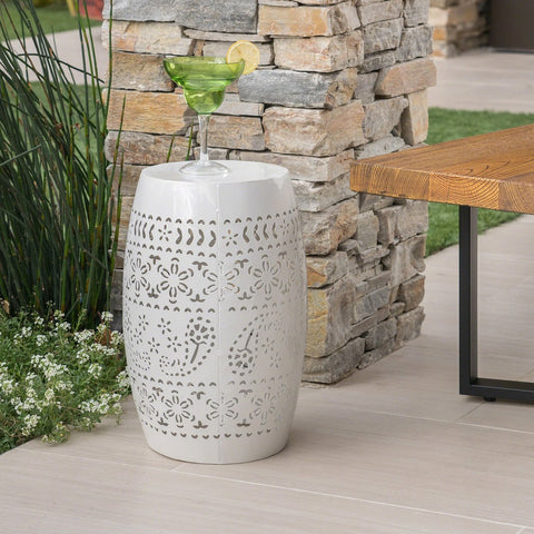 Image of Millie Outdoor 12-inch Iron Side Table