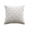 Misty Gray Basket-weave Throw Pillow Cover