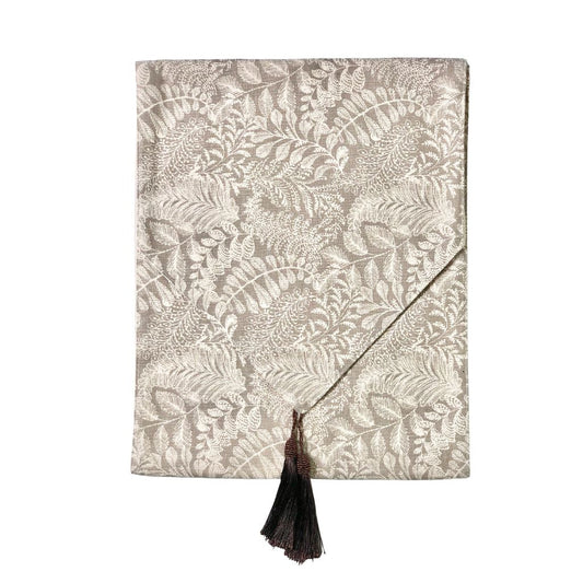 Mocha Botanical Print Table Runner