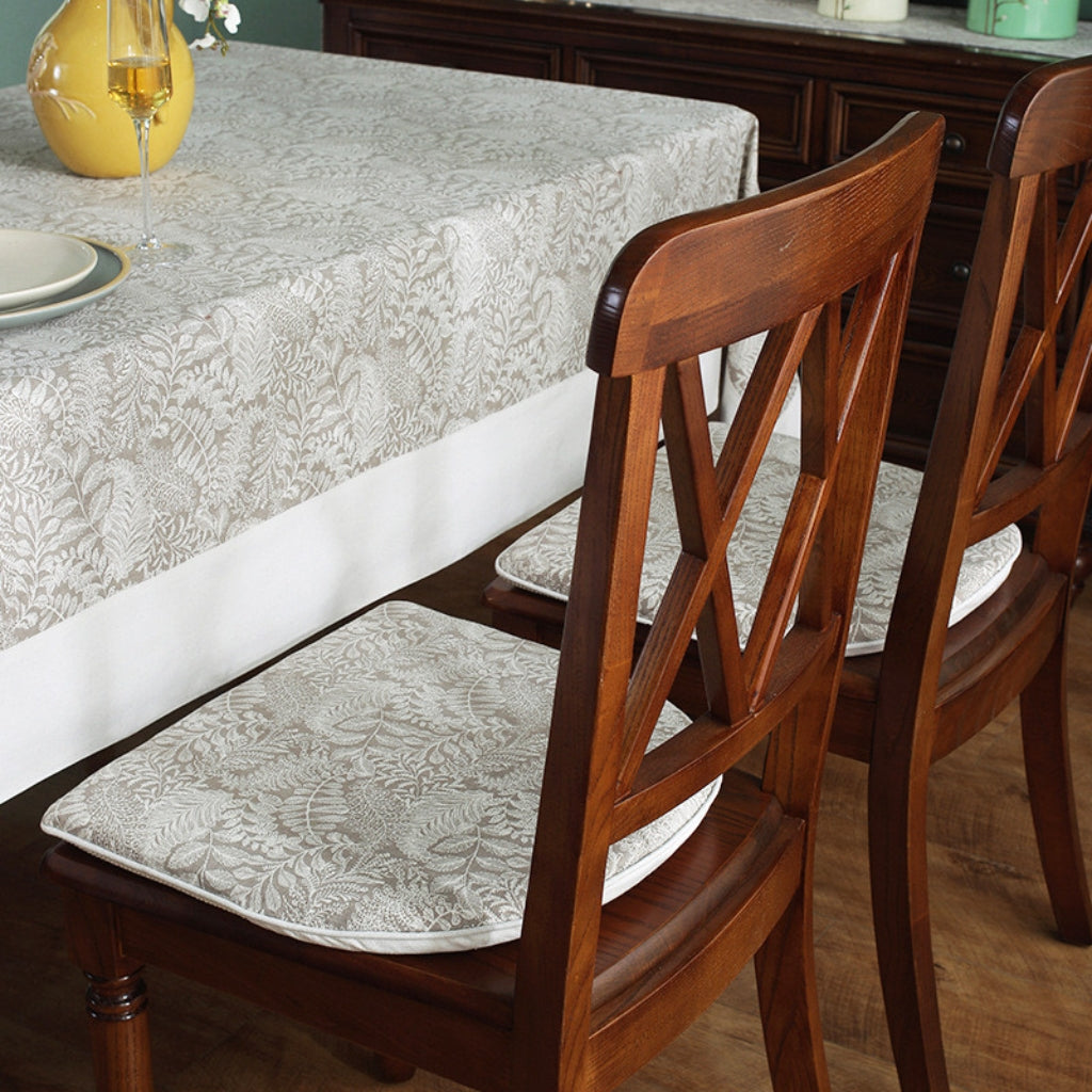 Mocha Botanical Print Tablecloth