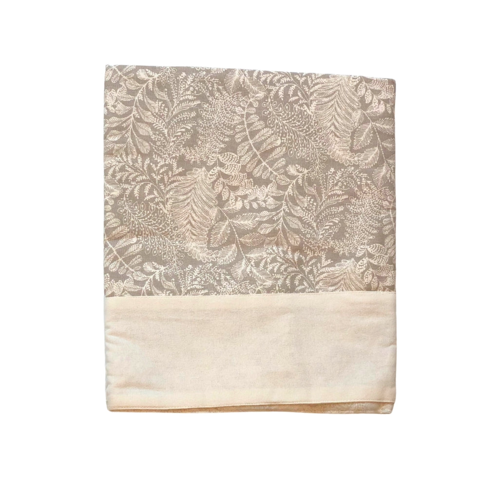 Mocha Botanical Print Tablecloth