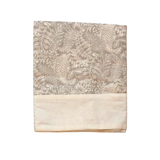 Mocha Botanical Print Tablecloth