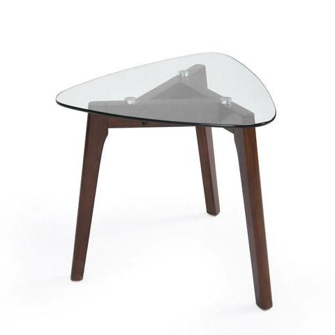Image of Mosier Mid-Century Modern End Table with Glass Top