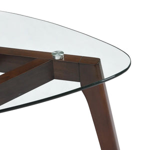 Mosier Mid-Century Modern End Table with Glass Top
