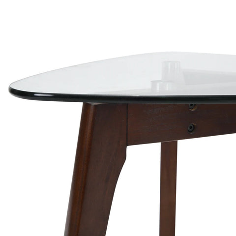 Image of Mosier Mid-Century Modern End Table with Glass Top