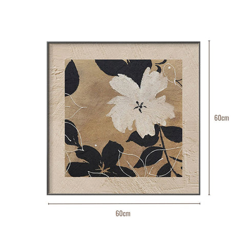 Muji-inspired Flowers Framed Print (Set of 2)