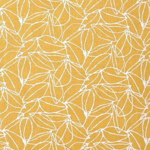 Mustard Yellow Floral Tassel Linen Throw Pillow Cover