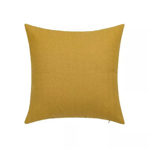 Mustard Yellow Herringbone Textured Throw Pillow Cover