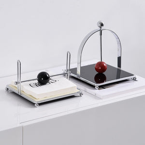 Napkin Holder with Weighted Red Sphere
