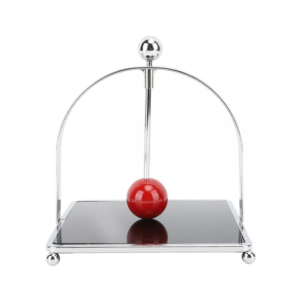 Napkin Holder with Weighted Red Sphere