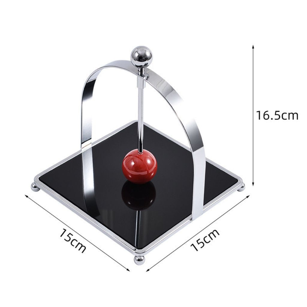 Napkin Holder with Weighted Red Sphere