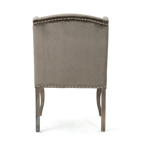 Image of Natalia Traditional Wingback Velvet Accent Chair