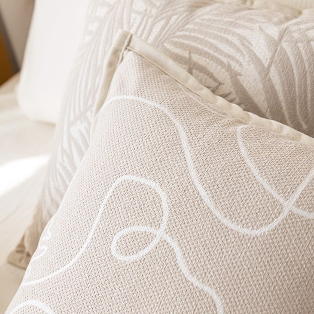 Natural Abstract Face Throw Pillow Cover