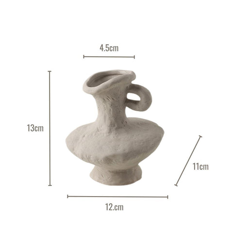 Image of Natural Coloured Miniature Sculptural Ceramic Vase