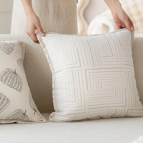 Image of Natural Maze Pattern Throw Pillow Cover