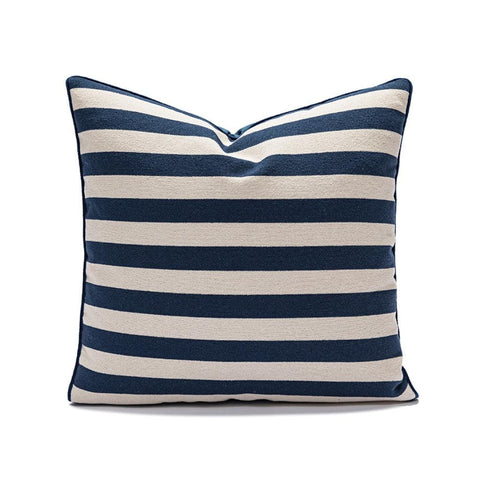 Image of Nautical Striped Throw Pillow Cover