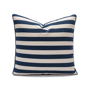 Nautical Striped Throw Pillow Cover