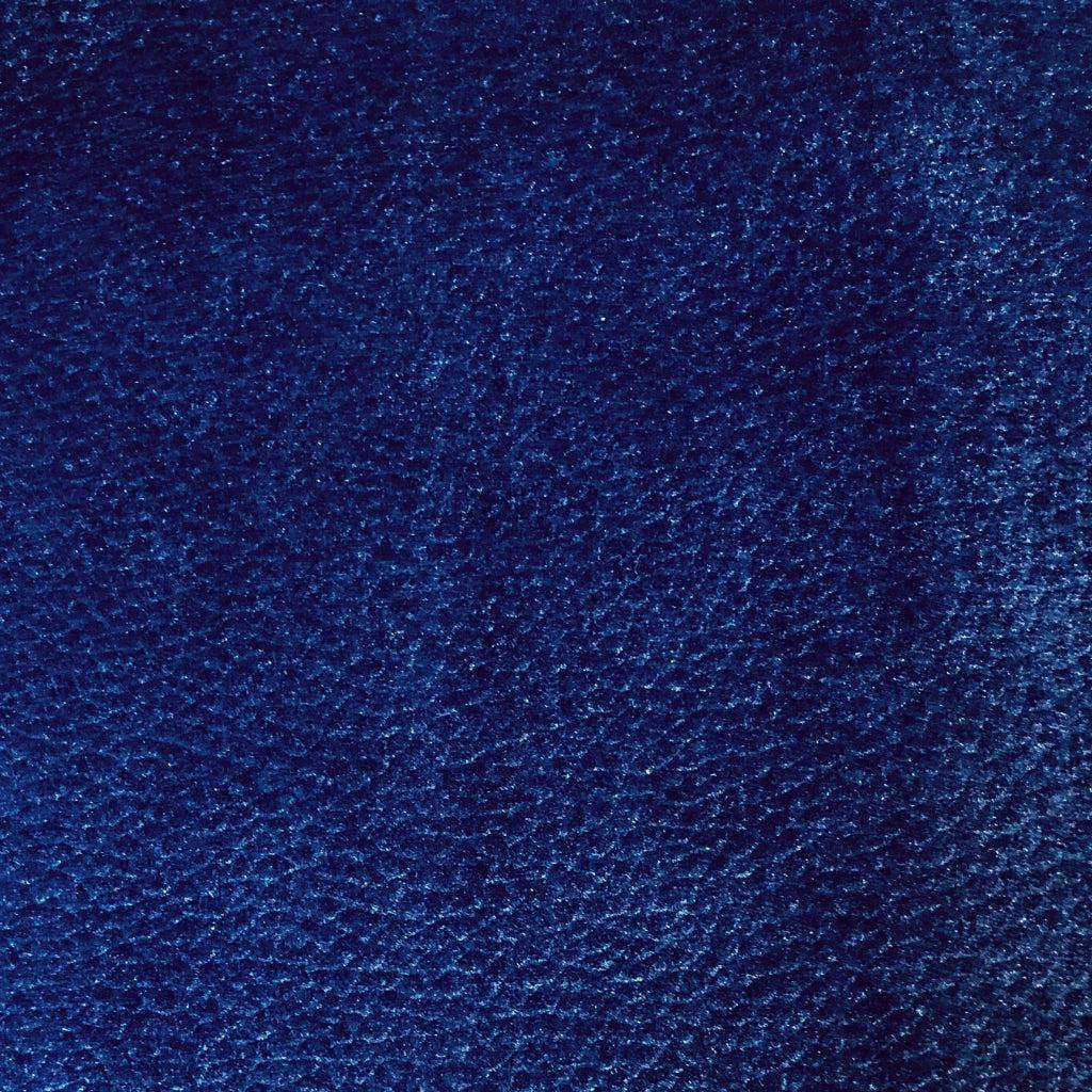 Navy Blue Bordered Throw Pillow Cover with Pebbled Leather Finishing