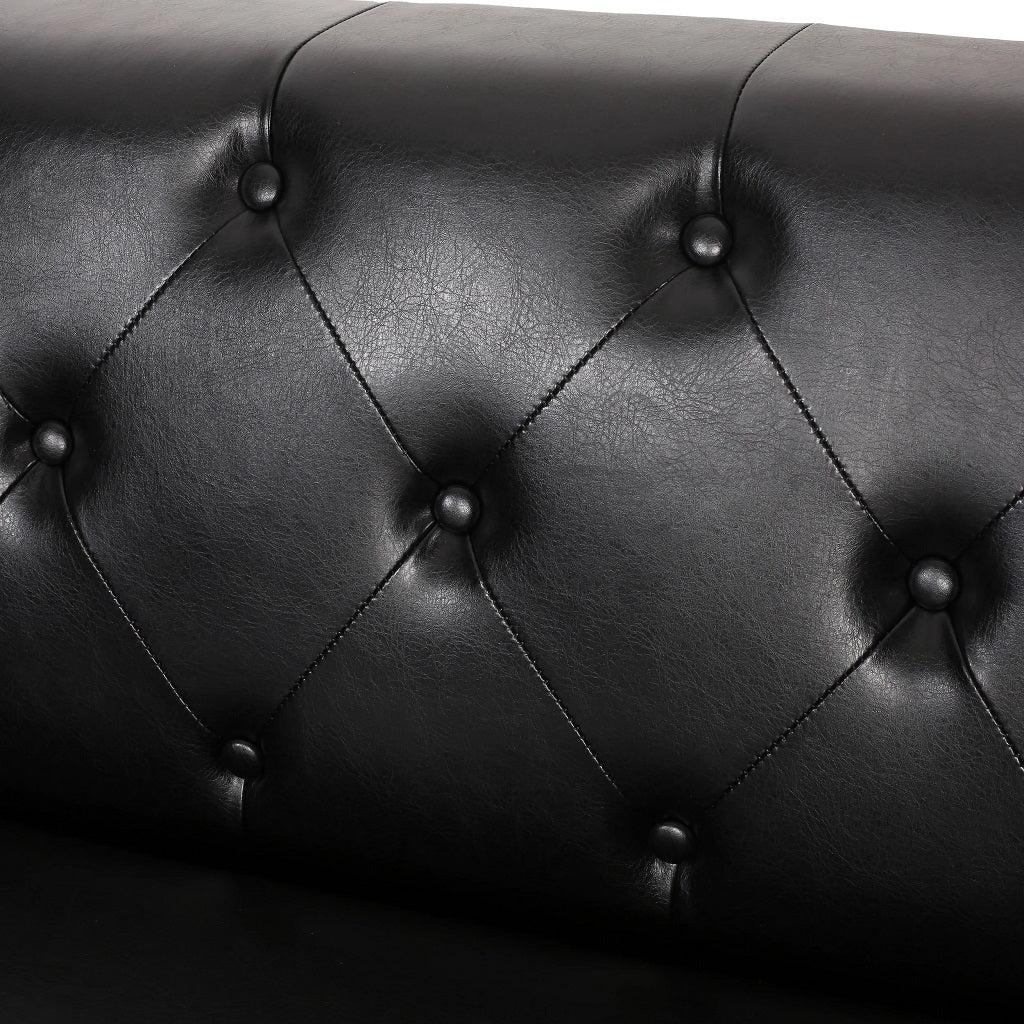 Neilan Contemporary Tufted Deep Seated Sofa with Accent Pillows